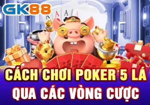 Cách chơi Poker 5 lá qua các vòng cược